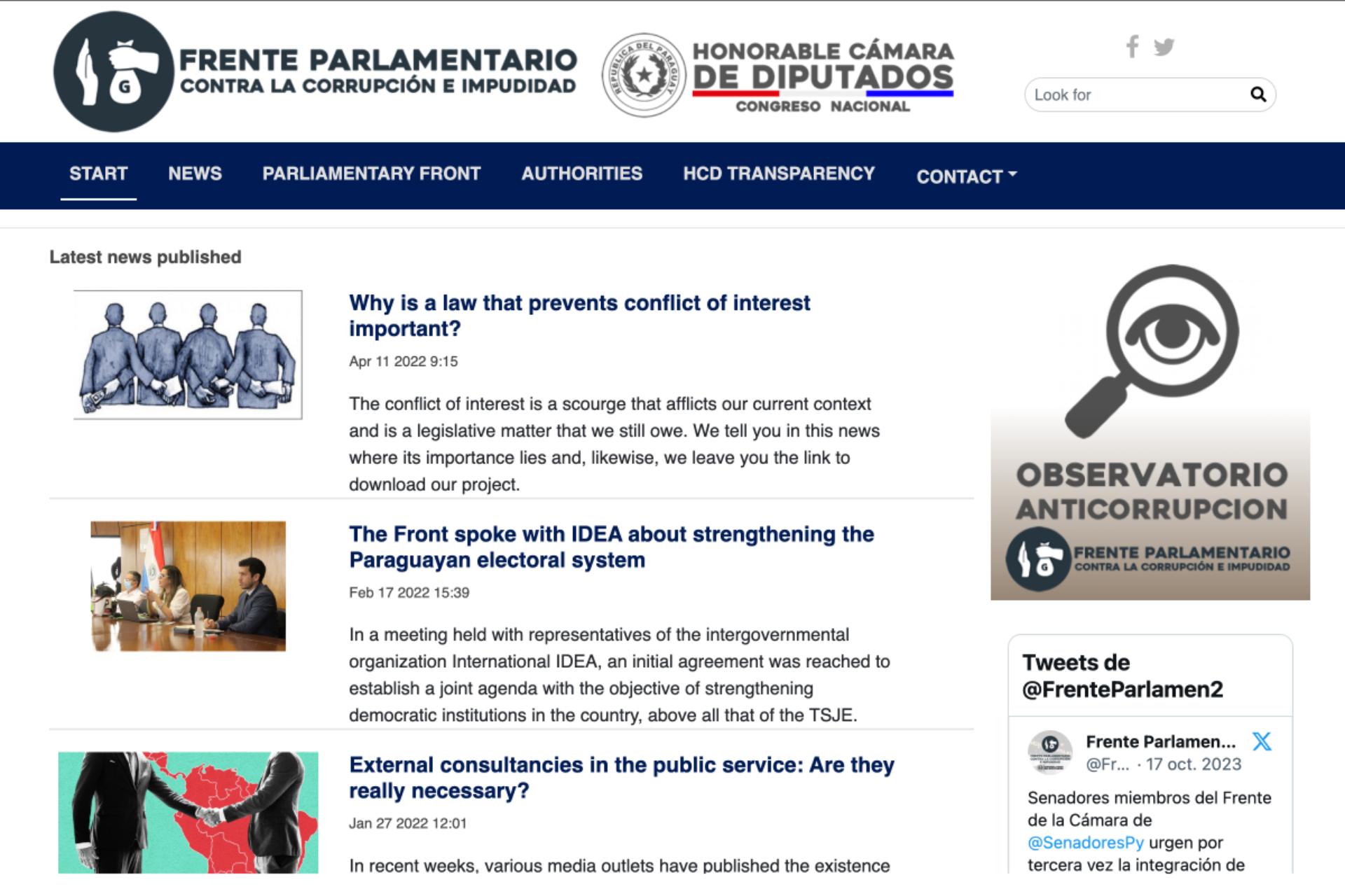 Parliamentary Front against Corruption and Impunity Parliamentary Front against Corruption and Impunity
